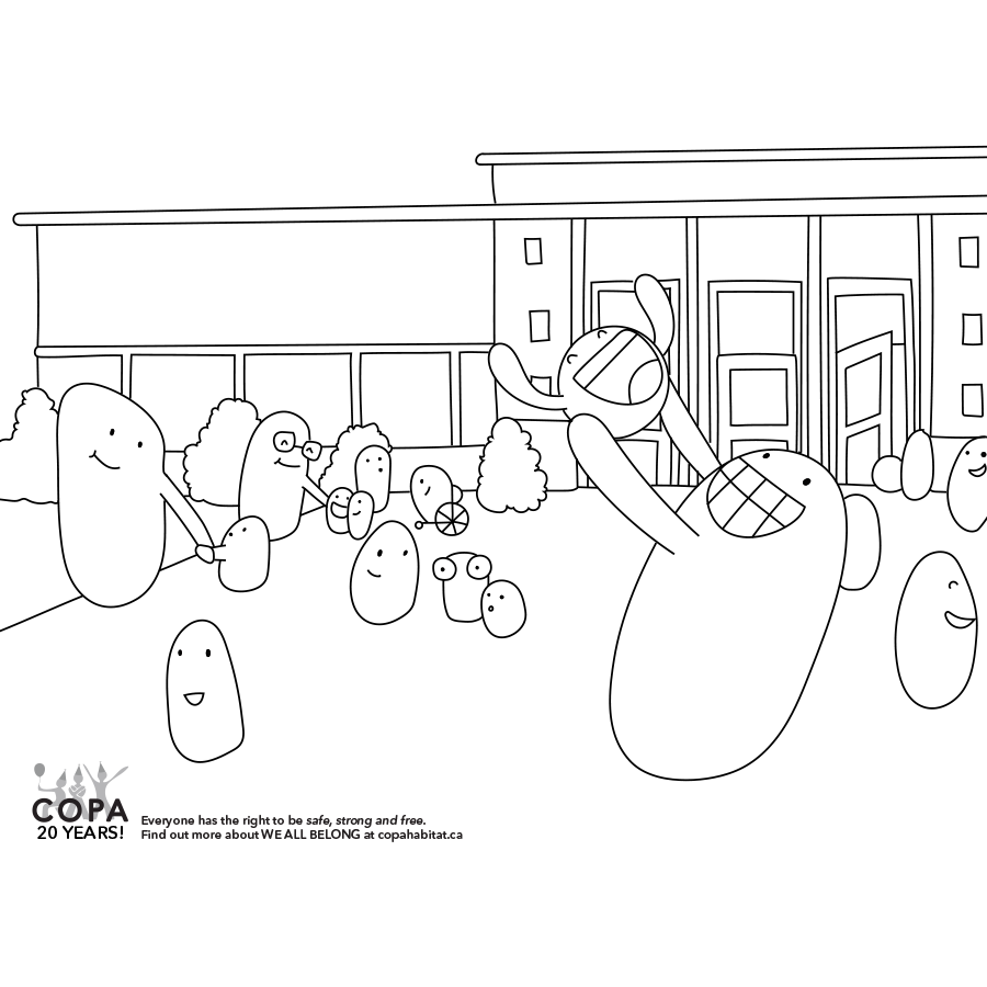Capsule Family Colouring Pages